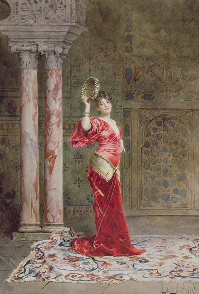 An Eastern Dancer, 1877 by Alexandre Louis Leloir